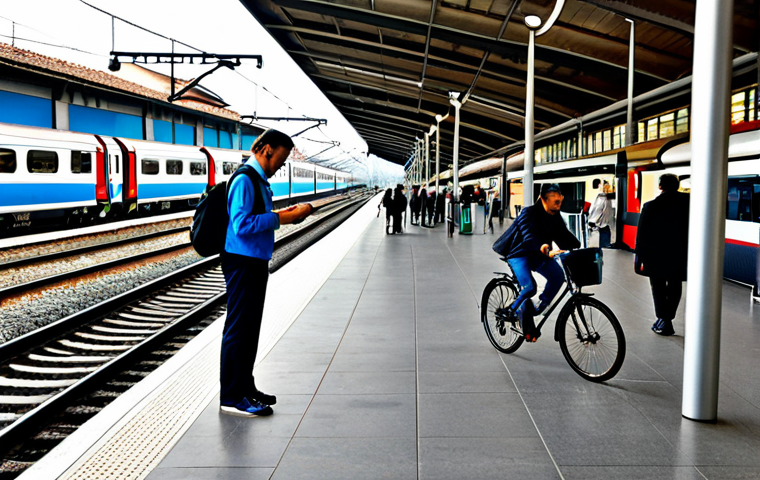 친환경 운송 - Electric Car Charging Station**

"A modern electric car parked at a charging station in Rome, Italy....